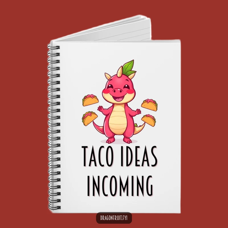 Funny Dragonfruit Taco Juggling Notebook: Humorous Journal for Creative Ideas Gift