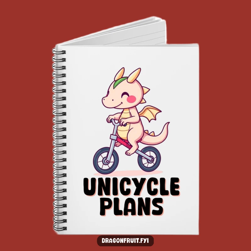 Funny Dragonfruit Unicycle Notebook: Jot Down Ideas with Comical Balance