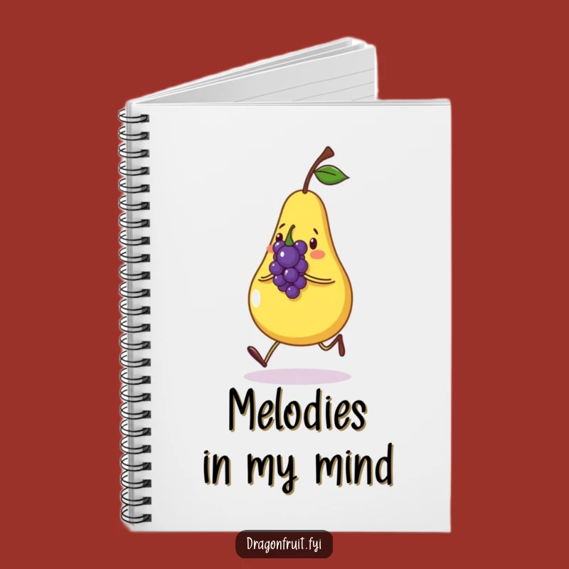 Funny Pear & Grape Notebook: Cheerful Characters Journal for Happy Thoughts Gift