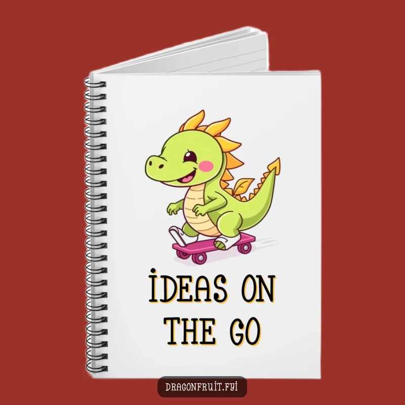 Funny Roller Skate Dragonfruit Notebook: Jot Down Ideas with Fruity Flair!