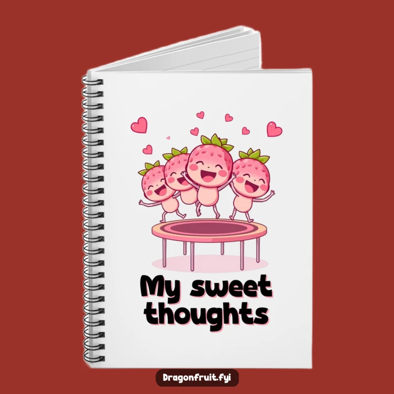 Funny Giggling Raspberry Notebook - Hilarious Berry Journal for Bouncing Ideas