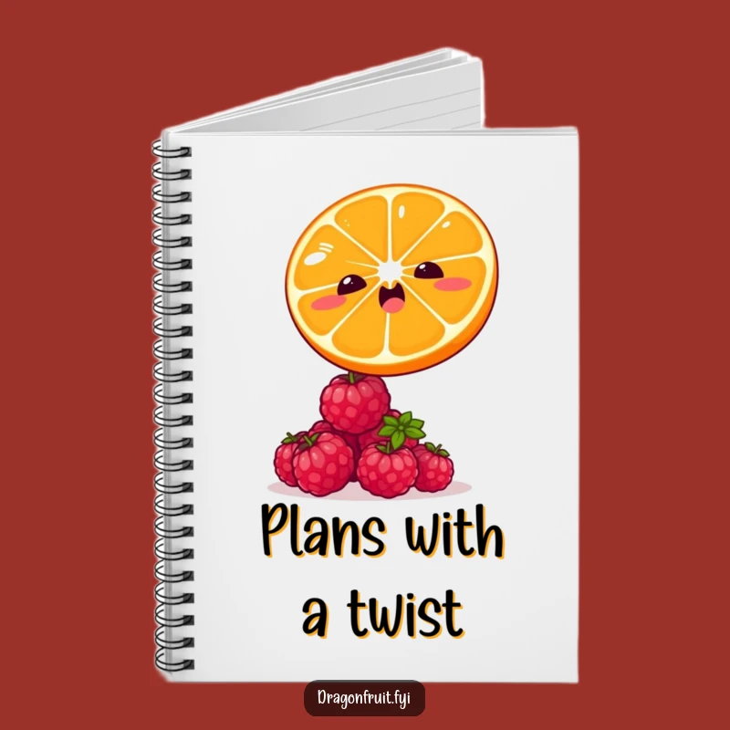 Funny Orange & Raspberry Notebook: Winking Citrus Journal for Zesty Ideas Gift