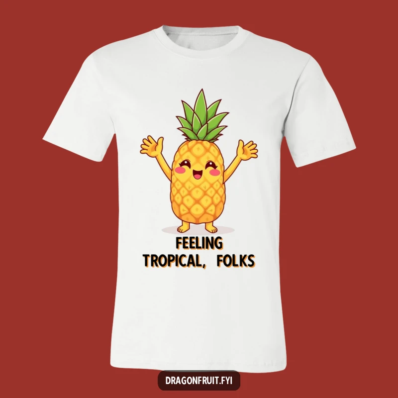 Funny Pineapple Party T-Shirt: Cheerful Character's Dance Humor Gift