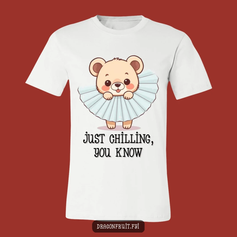 Funny Bear Cub Fan T-Shirt - Cheerful Cub Hiding for a Hilarious and Cute Outfit