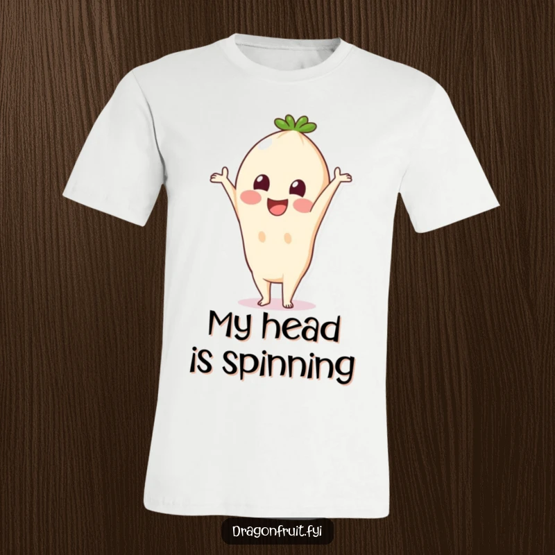 Funny Pitaya T-Shirt: A smiling pitaya fruit performing a handstand with a huge grin, making it a hilarious and unique graphic tee.