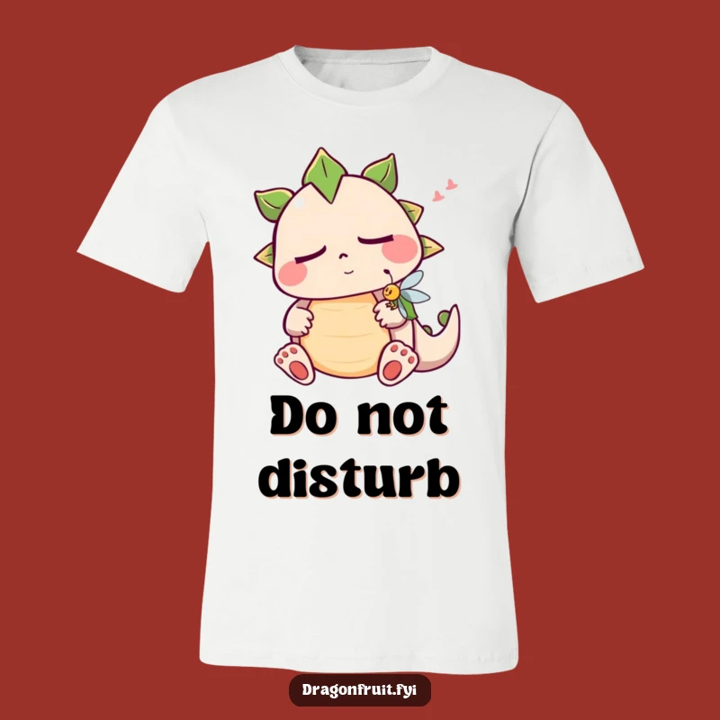 Funny Sleepy Dragonfruit T-Shirt: Snoring Fruit Character Tee for Comfy Days