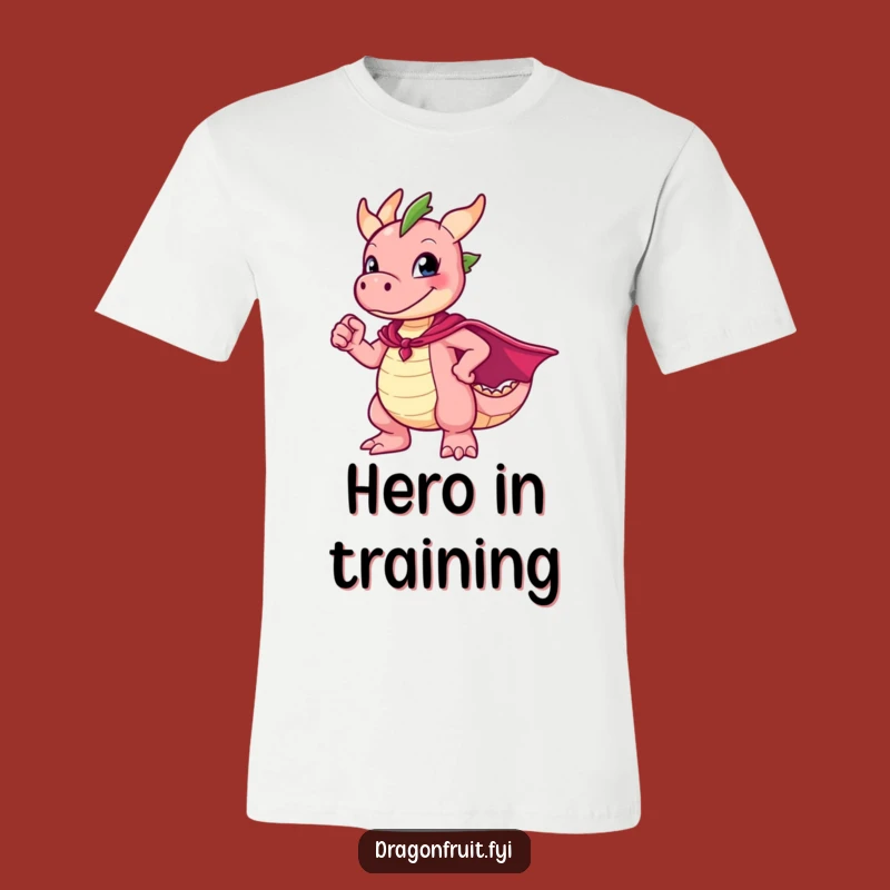 Funny Dragonfruit Hero T-Shirt: Comical Cape Crusader Tee for Laughs