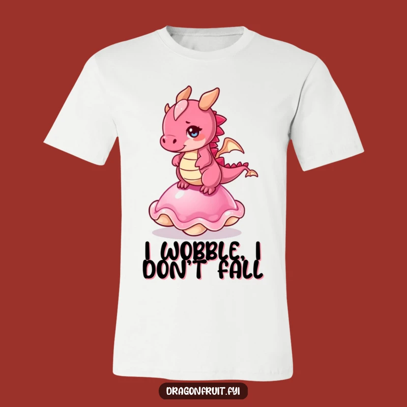 Funny Dragonfruit Wobble T-Shirt: Hilarious Fruit Character Tee for Comedic Moments