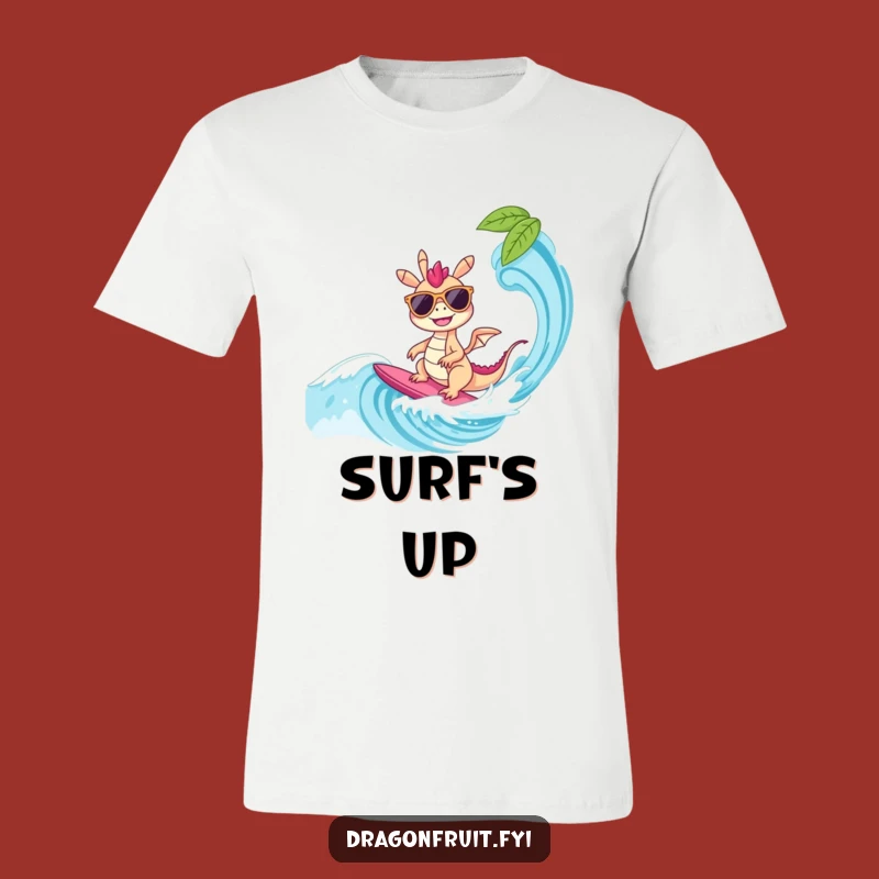 Funny Dragonfruit Surfer T-Shirt: Cool Character's Tropical Gift