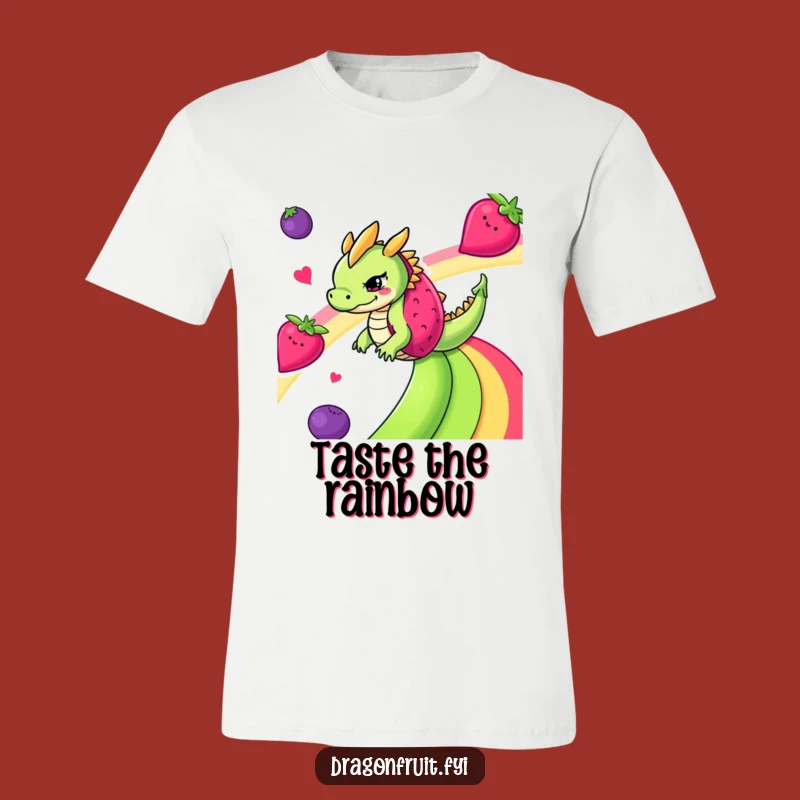 Funny Dragonfruit Slide T-Shirt - Fruity Rainbow Humor