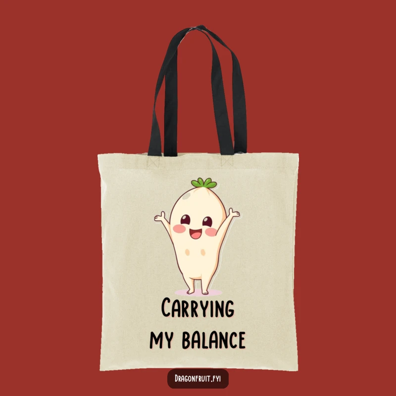 Funny Pitaya Handstand Tote Bag: Carry Your Laughs with this Quirky Fruit Accessory