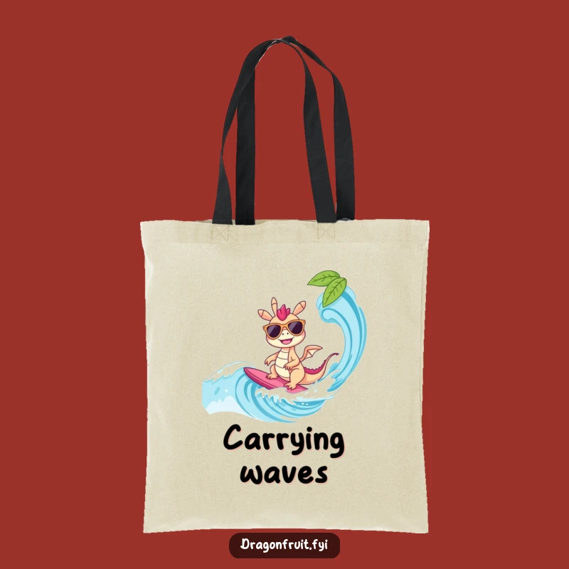 Funny Dragonfruit Surfer Tote Bag: Carry Your Cool with This Design