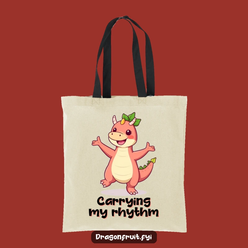 Funny Dragonfruit Dance Tote Bag: Whimsical Character Carry-All for Groovy People