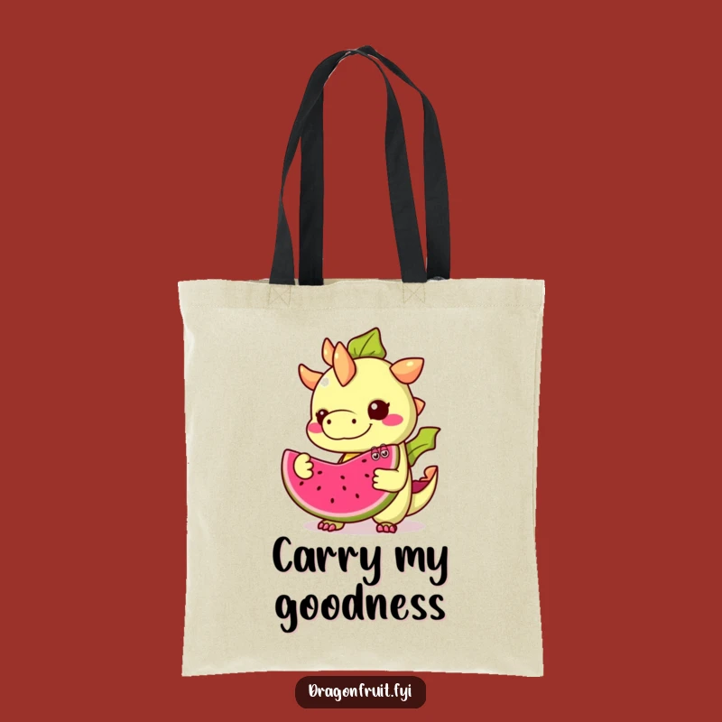 Funny Dragonfruit Tote Bag: Googly Eyed Fruit Bag, Hilarious Tropical Gift