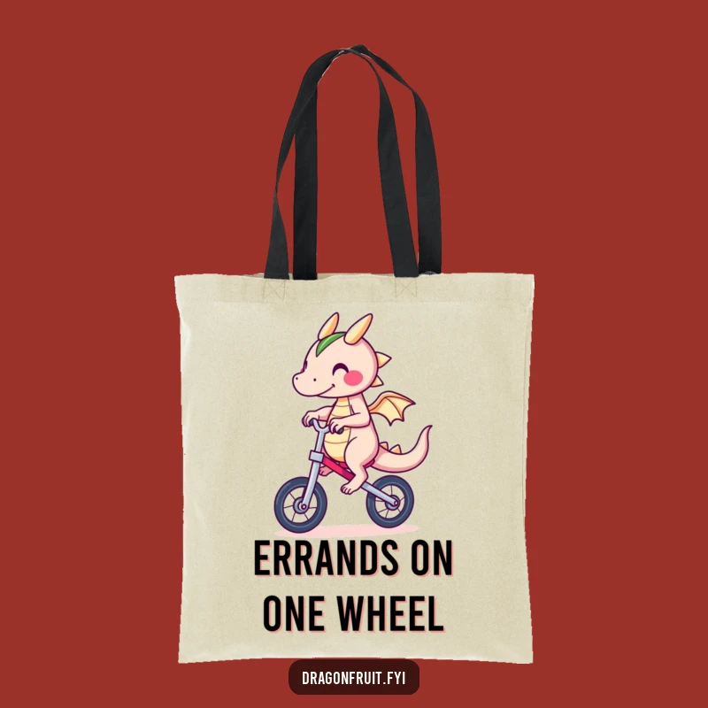Funny Dragonfruit Unicycle Tote Bag: Carry Your Essentials with Comical Flair