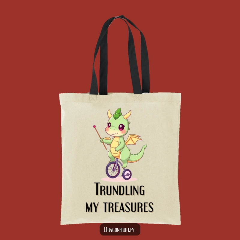 Funny Dragonfruit Unicycle Tote Bag - Carry Your Funky Finds Gift!