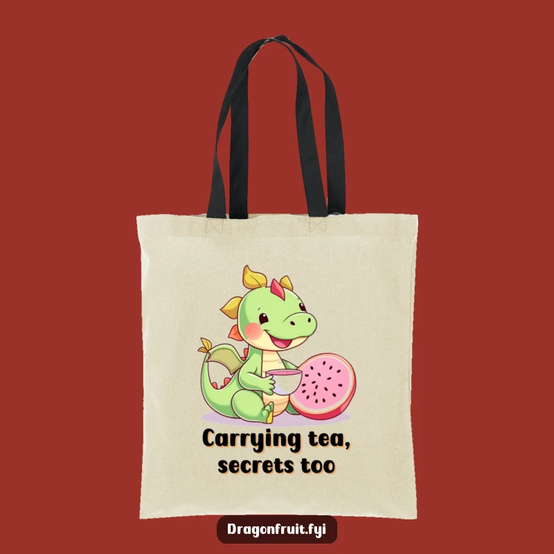 Funny Happy Dragonfruit Tea Party Tote Bag - Cute and Hilarious Accessory
