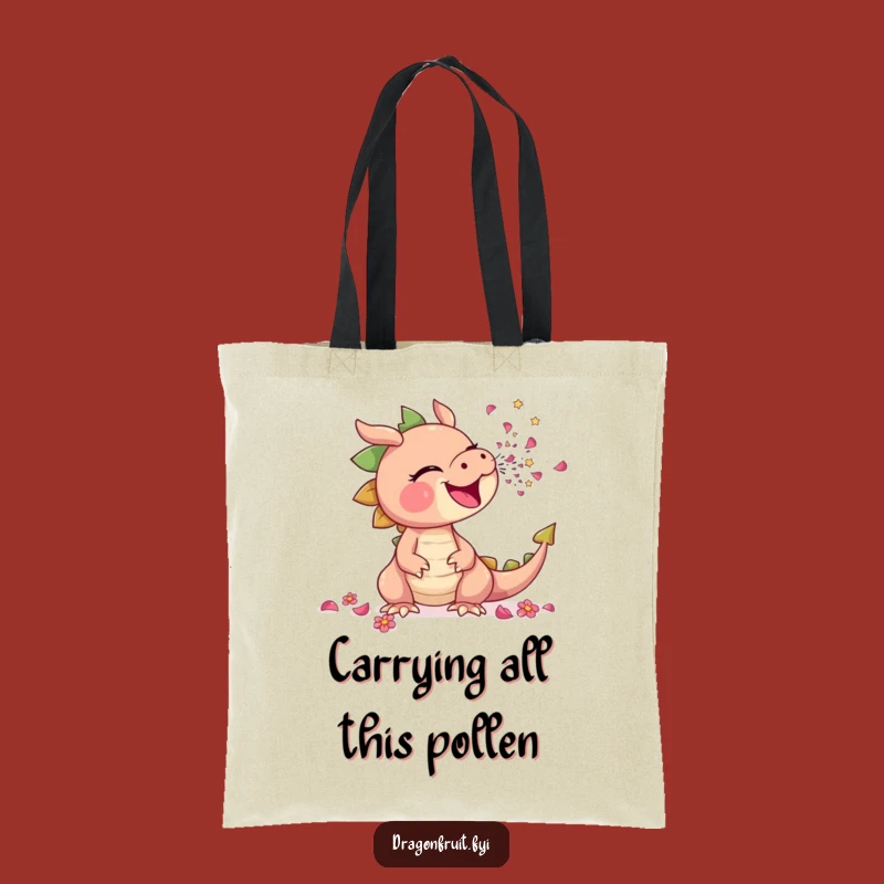 Funny Petal Shower Dragonfruit Tote Bag: Carry Your Floral Fun!
