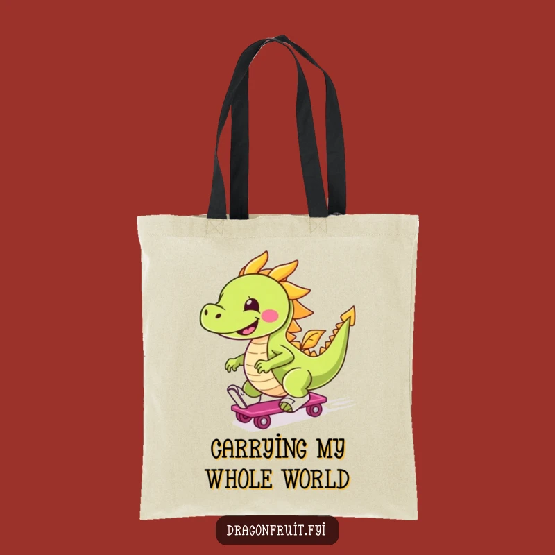 Funny Roller Skate Dragonfruit Tote Bag: Carry Your Fun in Style!